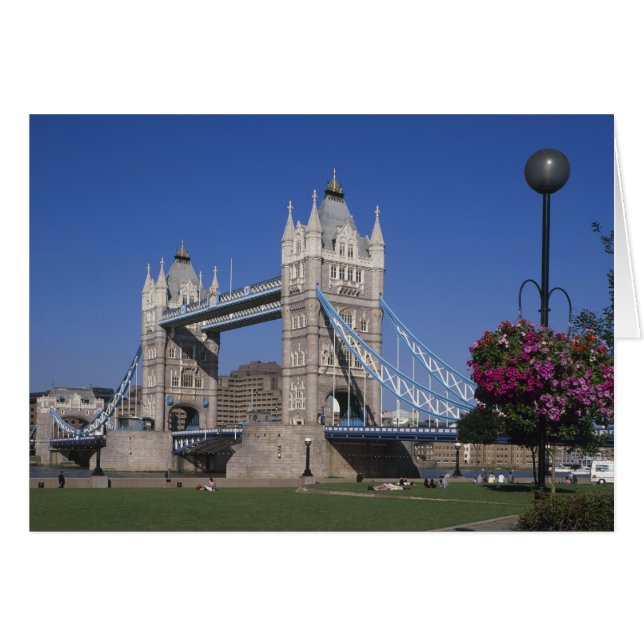Tower Bridge, Themsen, London, England Hälsningskort (Framsidan Horizontal)
