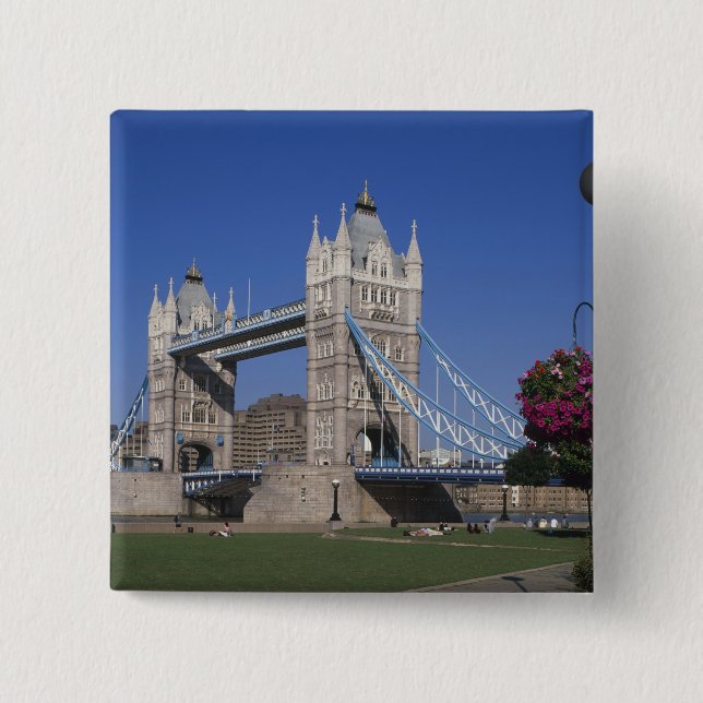 Tower Bridge, Themsen, London, England Knapp (Framsida)