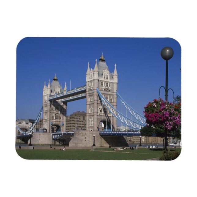 Tower Bridge, Themsen, London, England Magnet (Horisontell)