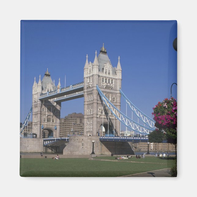 Tower Bridge, Themsen, London, England Magnet (Framsidan)