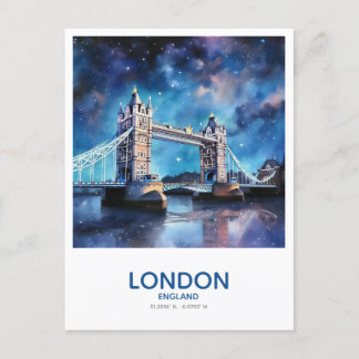 Tower Bridge under stjärnorna - London, England Vykort