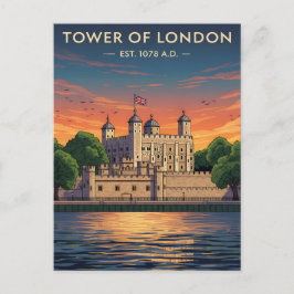 Tower of London at sunset Vykort