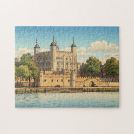 Tower of London Japanese Woodblock Print Pussel