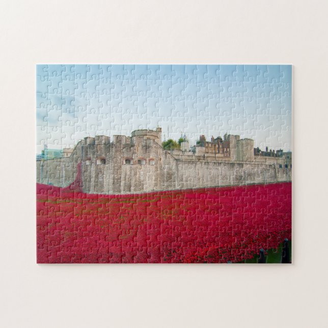 Tower of London November Poppies Pussel (Horisontell)