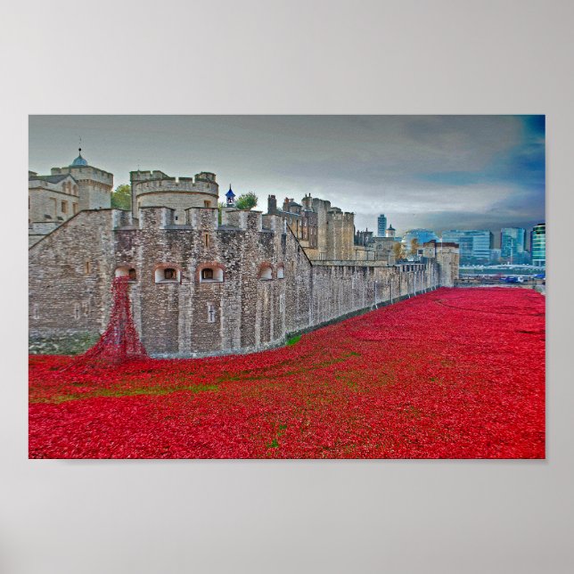 Tower Of London Poppies Red Poppy Poster (Framsidan)
