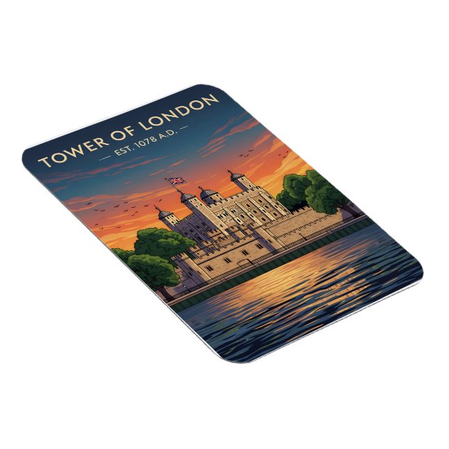 Tower of London vid solnedgång Magnet (Högersidan)