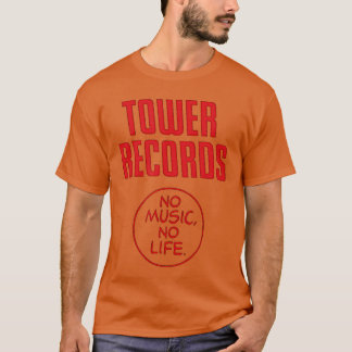Tower Record Musik Retro Vintage Life flickvän T Shirt