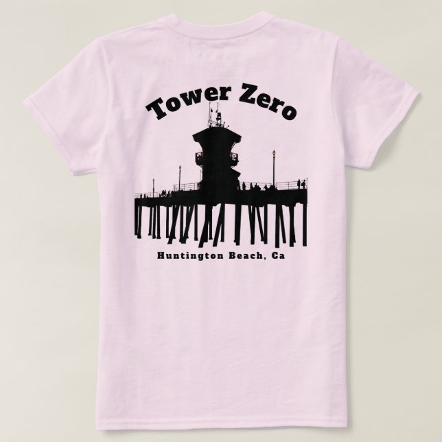 Tower Zero Silhouette  (Kvinnor)  T Shirt (Design baksida)