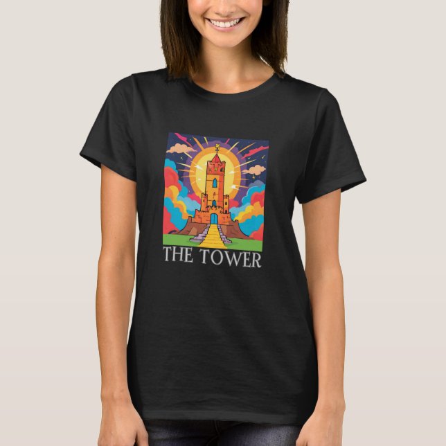 TowerTarot Card, Torn, Tarot Cards, Tarot T Shirt (Framsida)