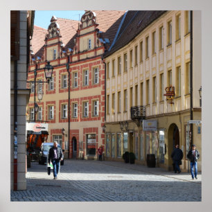 Town av den Ansbach Tysklandet Poster