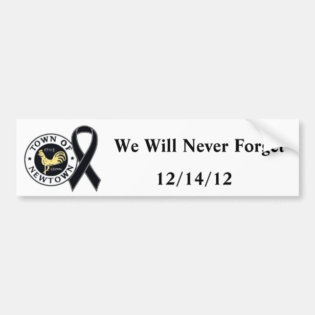 Town av den Newtown Tributebildekalet Bildekal (Framsidan)