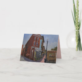 Town Cafe Art Note Card Tack Kort