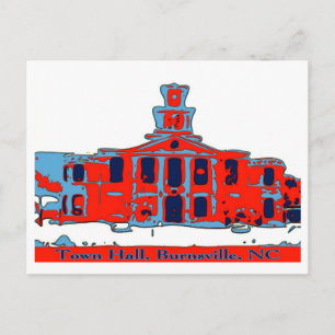 Town Hall Burnsville NC Vykort