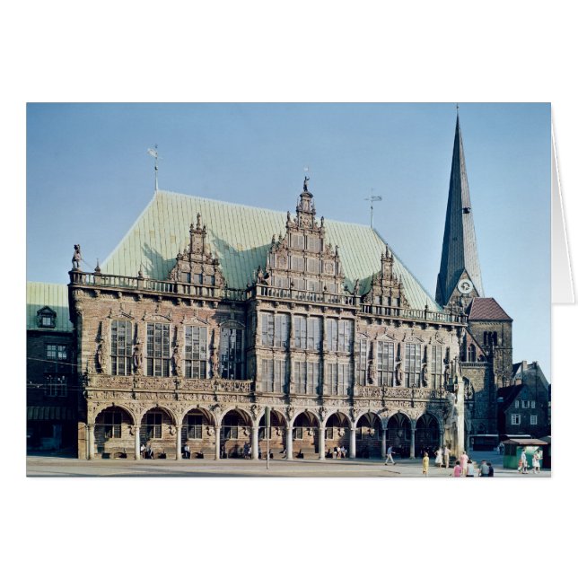 Town Hall, byggt 1405-09 Hälsningskort (Framsidan Horizontal)