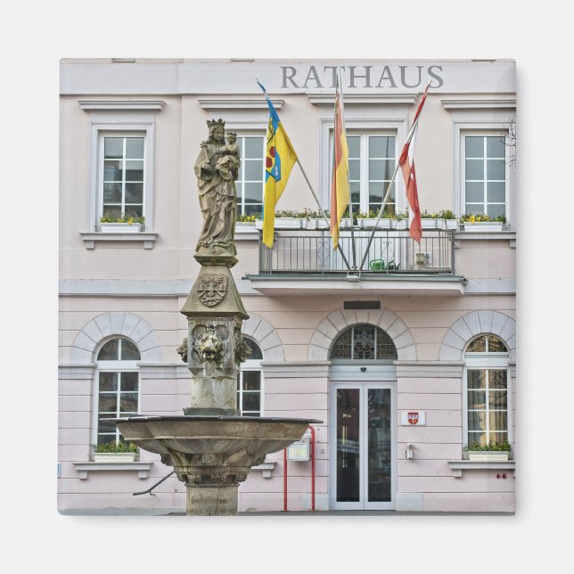 Town Hall in Remagen, Tyskland Magnet (Framsidan)