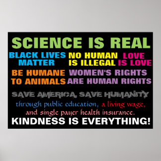 Town Hall Protest March Sign Human Högers Poster