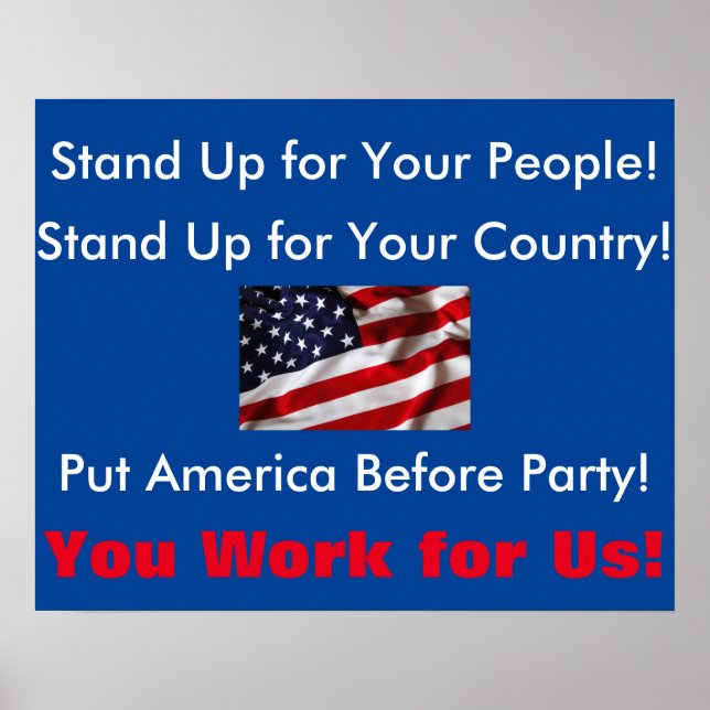 Town hall-protestskylt poster (Framsidan)