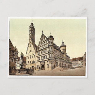 Town Hall, Rothenburg (dvs. ob der Tauber), Bavari Vykort