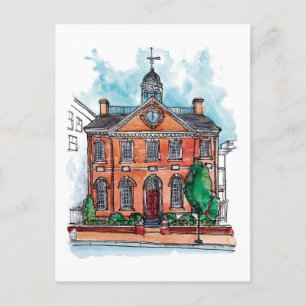 Town Hall, Wilmington Delaware Vykort