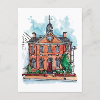 Town Hall, Wilmington Delaware Vykort