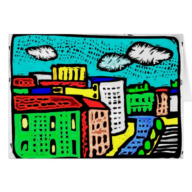 Town Hälsningskort (Framsidan Horizontal)