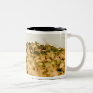 Town på en backe, San Gimignano, Siena landskap, Två-Tonad Mugg