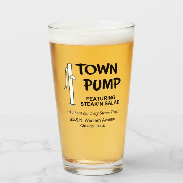 Town Pump Restaurant, Chicago, Illinois Glaskopp (Framsida fylld)