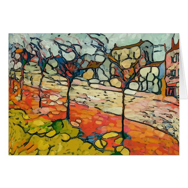 Town Street, Matisse Stil Hälsningskort (Framsidan Horizontal)