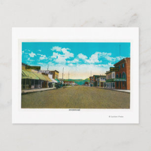 Town View of Anchorage, AlaskaAnchorage, AK Vykort