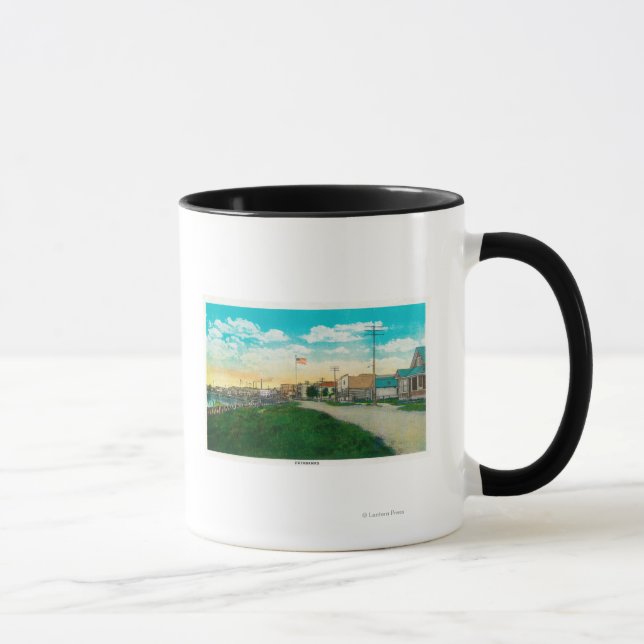 Town View of Fairbanks, Alaska Fairbanks, AK Mugg (Höger)