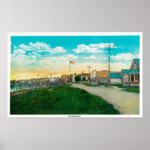 Town View of Fairbanks, Alaska Fairbanks, AK Poster