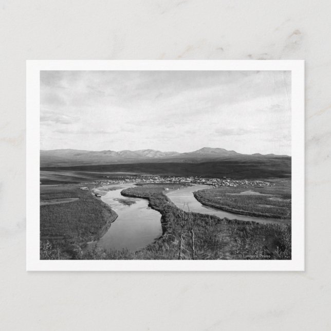 Town View of Iditarod, Alaska Photograph Vykort (Framsida)