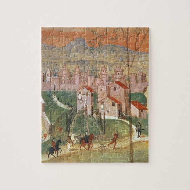 Townen av Prato (frescoen) Pussel (Vertikal)
