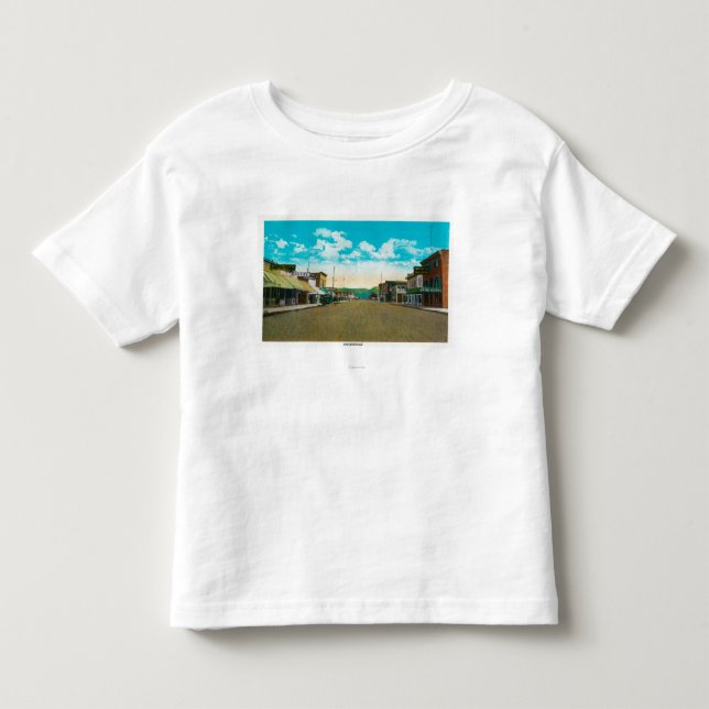 Townen beskådar av ankringen, AlaskaAnchorage, AK Tee Shirt (Framsida)