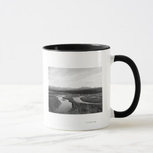 Townen beskådar av Iditarod, Alaska fotograferar Mugg