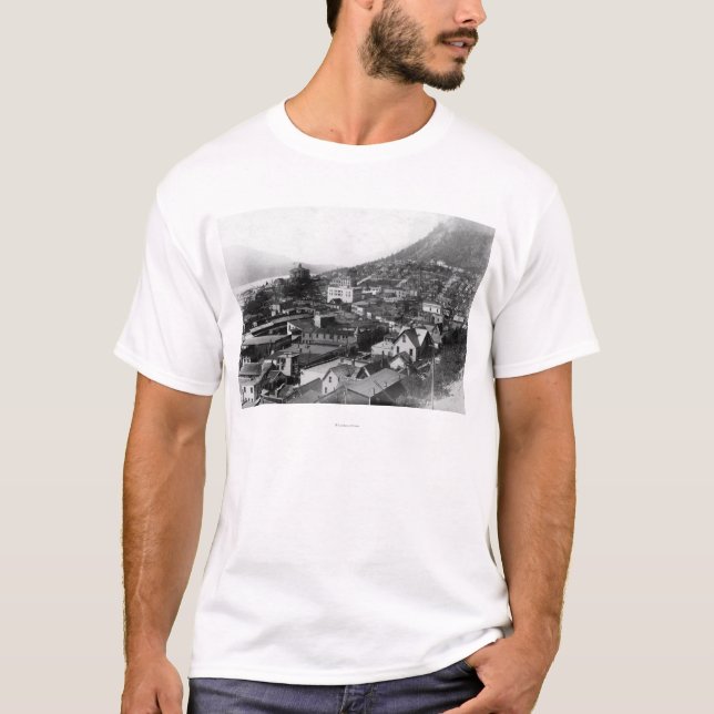Townen beskådar av Juneau, Alaska fotograferar T-shirt (Framsida)