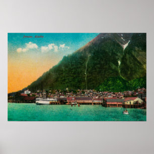 Townen beskådar av Juneau, AlaskaJuneau, AK 2 Poster