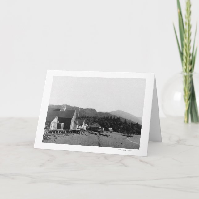 Townen beskådar av Seldovia, Alaska fotograferar Kort (Framsida)