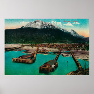 Townen beskådar av Skagway, AlaskaSkagway, AK Poster
