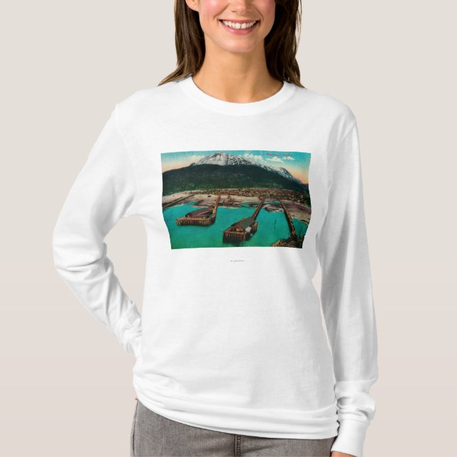 Townen beskådar av Skagway, AlaskaSkagway, AK T-shirt (Framsida)