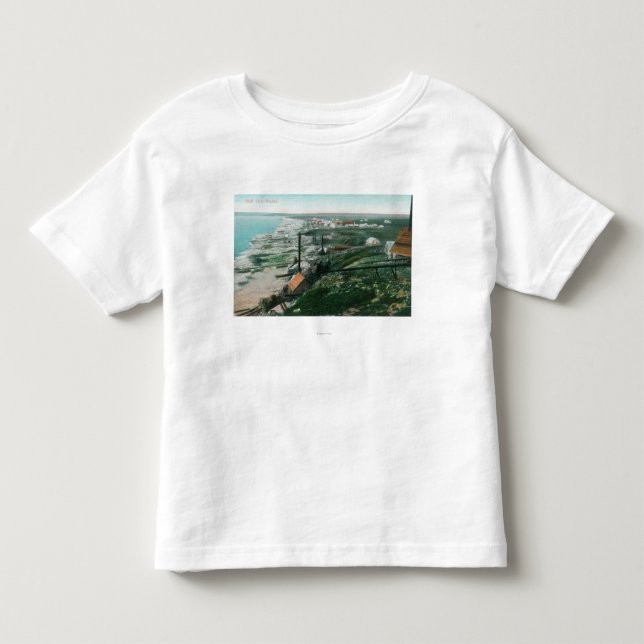 Townen beskådar och den WaterfrontBluff staden, AK Tee (Framsida)