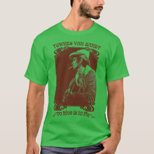 Townes Van Zandt Retro Stil Fläkt Design T Shirt