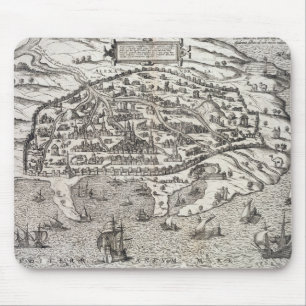 Townkarta av Alexandria i egyptenen, c.1625 Musmatta