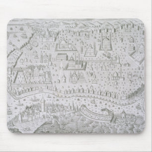 Townkarta av Constantinople, Turkiet, c.1650 Musmatta