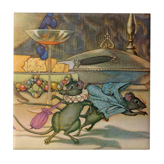 Townmusen och landmusen kakelplatta (Framsidan)