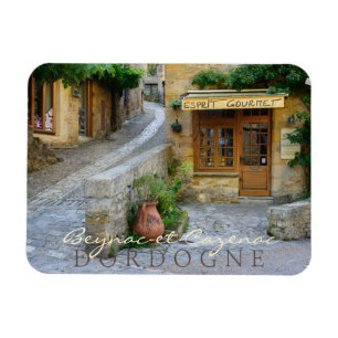 Townscape i Dordogne, frankrike Magnet