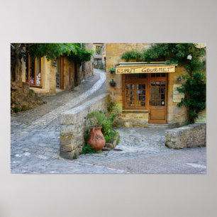 Townscape i Dordogne, frankrikeaffisch Poster