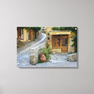 Townscape i Dordogne, frankrikekanvastryck Canvastryck