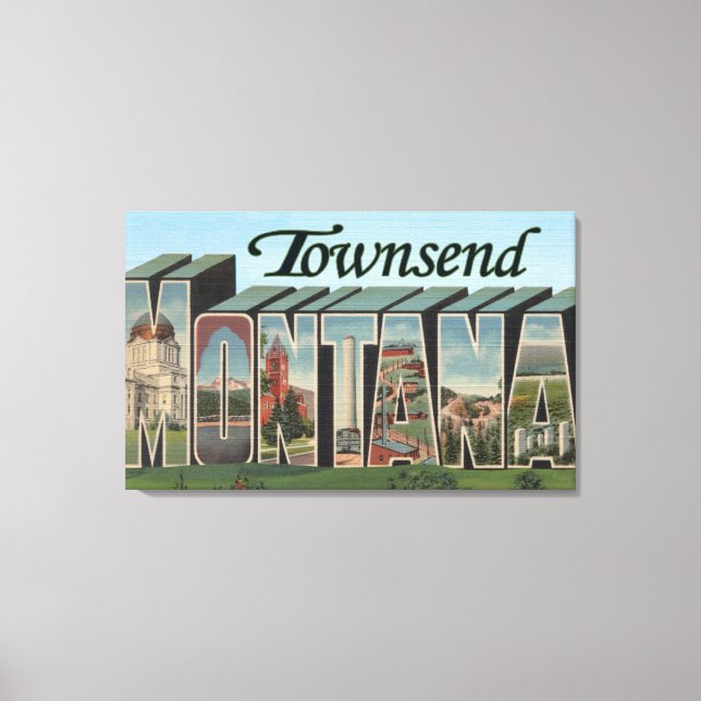 Townsend, Montana Canvastryck (Framsida)
