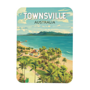 Townsville Australien Resa Konst Vintage Magnet
